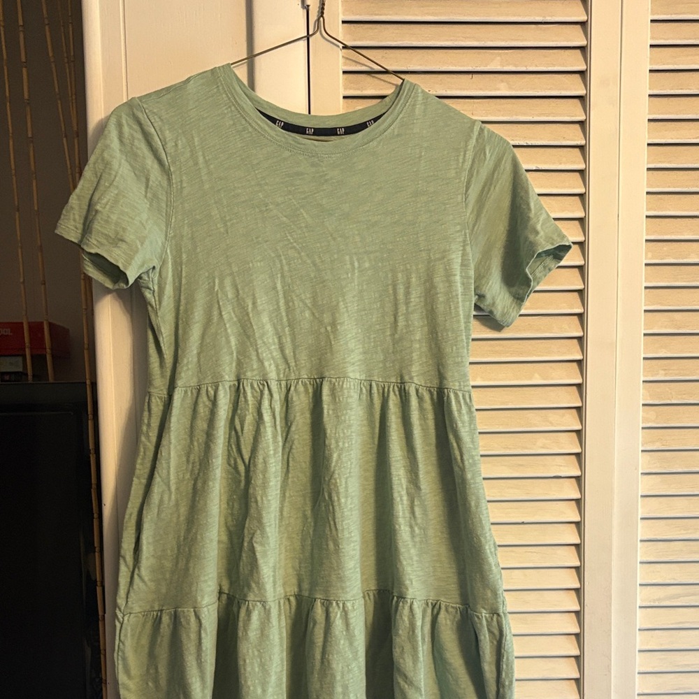 GAP Green Short Sleeve Dress
